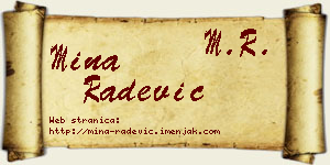 Mina Radević vizit kartica